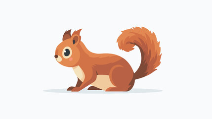 Animal outline for squirrel illustration flat carto