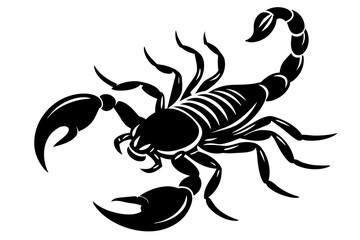 scorpion silhouette vector illustration