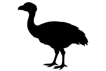 mauritius dodo silhouette vector illustration