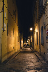 Fototapeta na wymiar Streets of Florence Italy at night