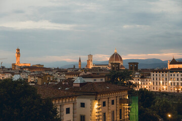 Obraz premium Florence cityscape at sunset in summer