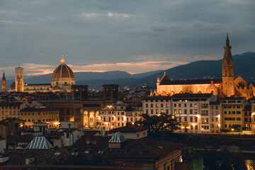 Fototapeta premium Florence cityscape at sunset in summer
