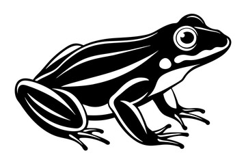 frog silhouette vector illustration