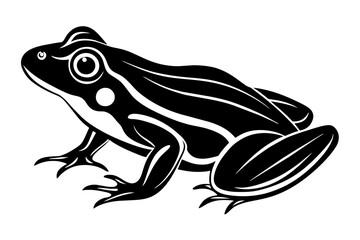 frog silhouette vector illustration