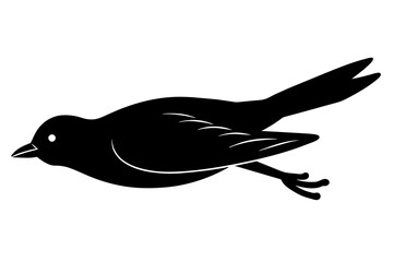 dead bird silhouette vector illustration