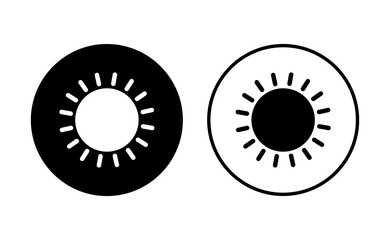 Sun icon set. Brightness Icon vector