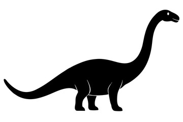 brachiosaurus silhouette vector illustration