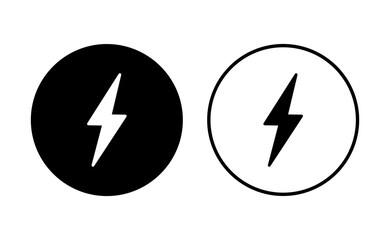 Lightning icon set. electric icon vector. power icon. energy sign