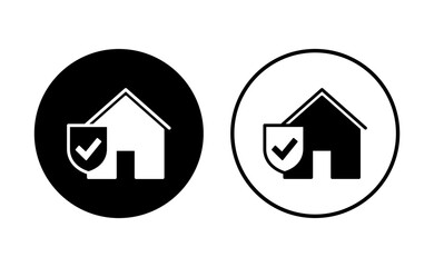 House insurance icon set. house protection icon.