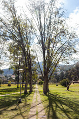 Corte vertical do parque Antônio Molinari - POÇOS DE CALDAS, MG, BRAZIL - JULY 22, 2023: Vertical...