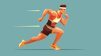 Fototapeta na wymiar Athlete icon image flat cartoon vactor illustration