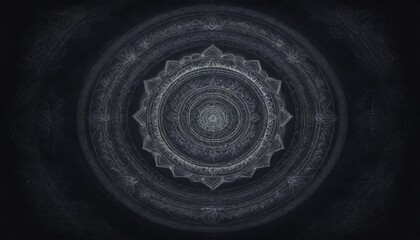 dark and mysterious Intricate abstract mandala wit (13) - obrazy, fototapety, plakaty