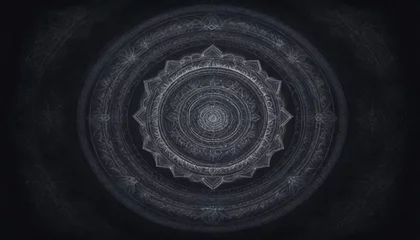 Poster dark and mysterious Intricate abstract mandala wit (13) © Sumayya