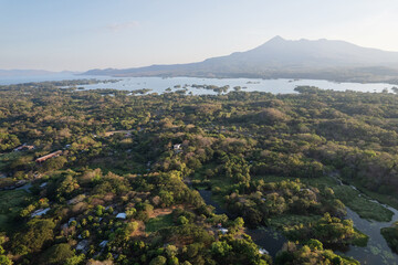 Landscape nature with mombacho volcano