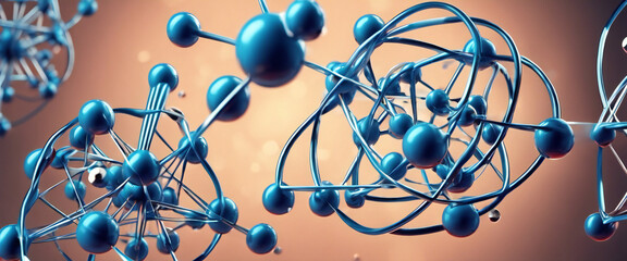 Atoms molecules on abstract background