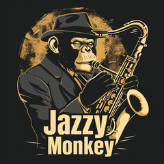 Jazz Night with the Groovy Gorilla - obrazy, fototapety, plakaty