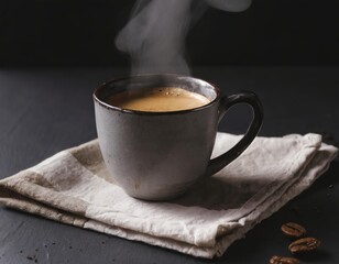 Cup of americano coffee.