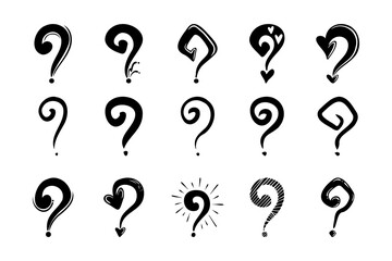 Doodle Question Mark, Sign and Symbol for Design, Presentation or Website elements. - obrazy, fototapety, plakaty