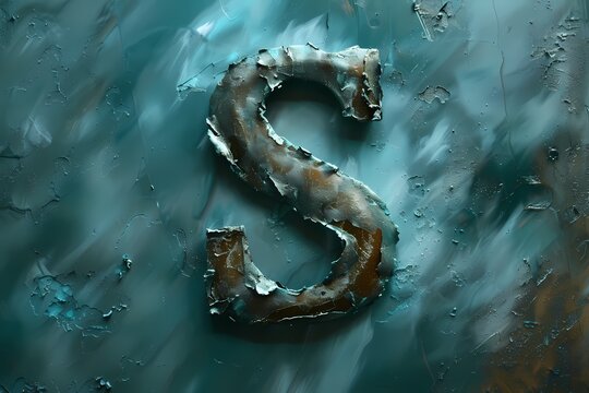 "S" ON Teal BACKGROUND 4K HD ULTRA
