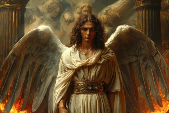 Archangel Gabriel, a divine messenger, celestial guardian, and harbinger of hope, embodying purity, guidance, and enlightenment in spiritual narratives and belief systems