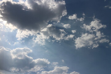Blue sky background with clouds