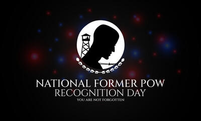 National Former POW Recognition Day Background Vector Illustration