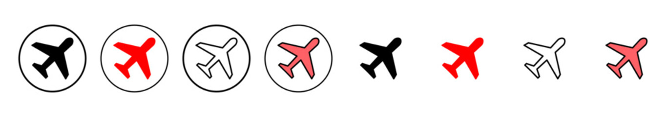 Fototapeta premium Plane icon vector illustration. Airplane sign and symbol. Flight transport symbol. Travel sign. aeroplane