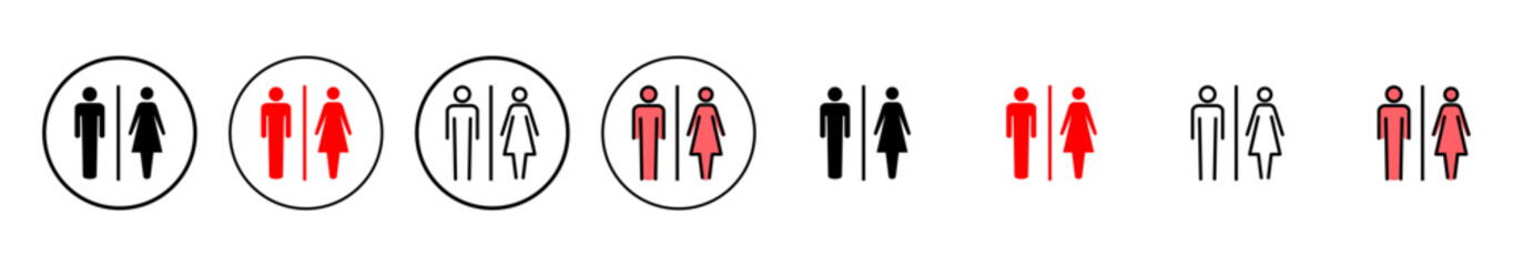 Toilet icon vector illustration. Girls and boys restrooms sign and symbol. bathroom sign. wc, lavatory