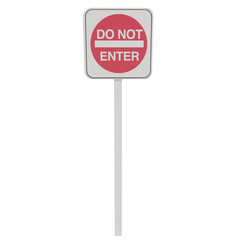 Do Not Enter Sign isolated on transparent background