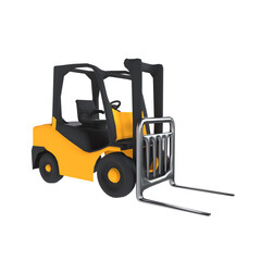 Forklift isolated on transparent background