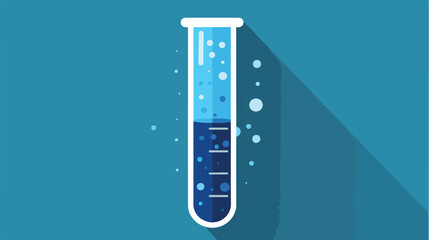 Blue silhouette shading test tube icon microbiology - obrazy, fototapety, plakaty