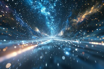 a highway made up of stars in the galaxy, abstract galaxy background, Generative AI