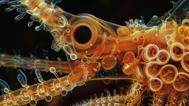 From a microscopic perspective an ovipositor appears to be a complex machine comprised of interlocking gears and tubes.
