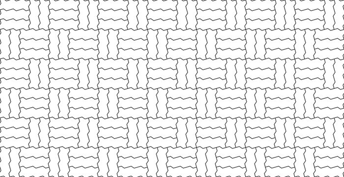 Zig zag paving blocks. Seamless landscape interlocking subway brick texture in vector.  Modern digital backdrop texture.