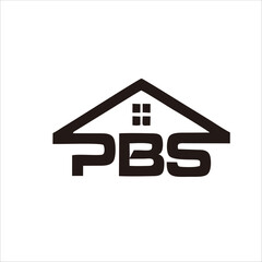 Print PBS letter logo design for your name and product