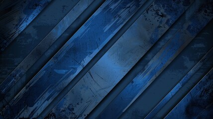 Abstract Blue Textured Background - A digitally generated image showcasing blue diagonal stripes with grunge textures. - obrazy, fototapety, plakaty