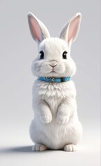 Obraz premium bunny standing isolated on white background