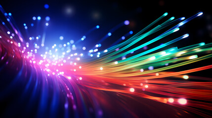 Fototapeta premium Optical fiber abstract background, material internet technology