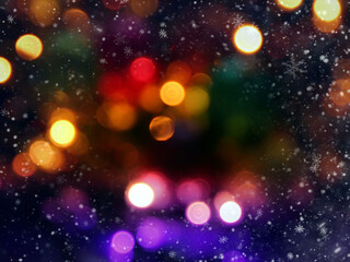 abstract christmas background with bokeh