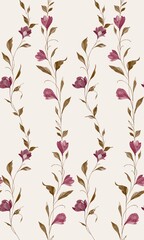 Mulberry Tulip seamless pattern