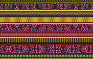 Stylized pattern printing for clothing. Trendy, contemporary ethnic seamless pattern, embroidery cross, diamonds, chevrons.