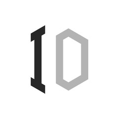 Modern Unique Hexagon Letter IO Logo Design Template. Elegant initial IO Letter Logo Concept