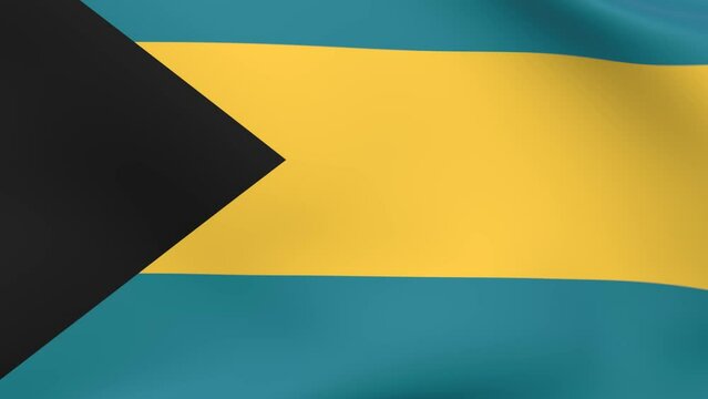 Waving flag of Bahamas Animation 3D render Method