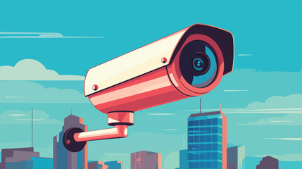 Cctv video camera security icon vector illustration - obrazy, fototapety, plakaty