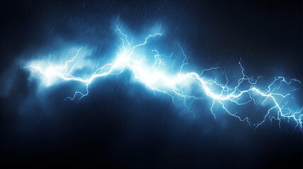 Strike of lightning on dark, futuristic light background.	 - obrazy, fototapety, plakaty