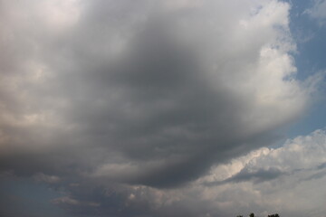 Overcast sky with dark clouds, The gray cloud ,Before rain