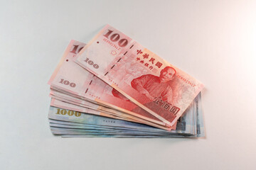 Taiwanese dollar banknote - 773647469