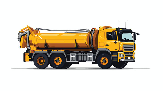Construction trucks design flat cartoon vactor illu