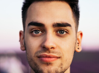 Obraz premium Portrait of a young man in the countryside