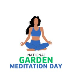 National Garden Meditation Day. Design suitable for greeting card poster and banner. illustration design